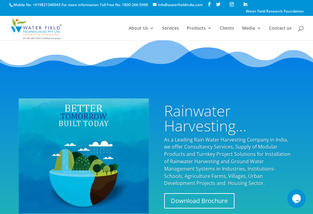 Rain Water Harvesting Company WaterFieldIndia.com